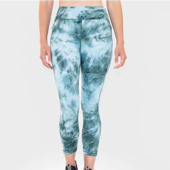 Senita Athletics 7/8‎ Capris Dark Sage Tie Dye M NWT in packaging - Picture 1 of 5